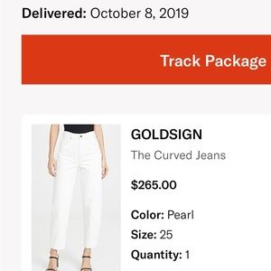 Goldsign Women's Pearl Straight Leg Jeans unworn!